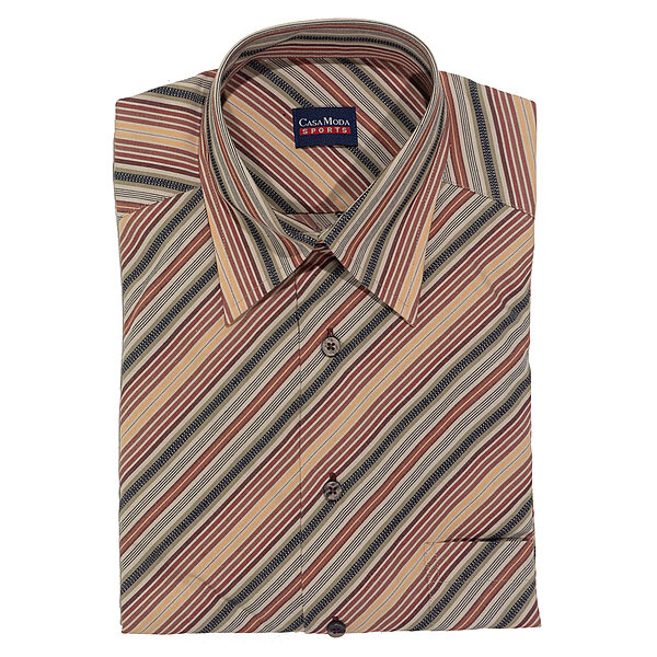 CasaModa | Sport-Hemd | Langarm | Diagonal Streifen