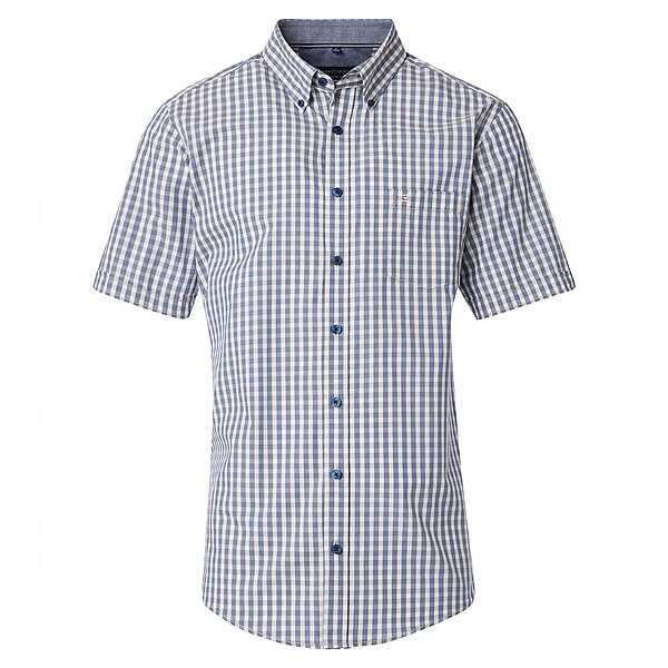 CasaModa | Halbarmhemd | Button-down-Kragen | Baumwolle | Vichy Karo Schilf