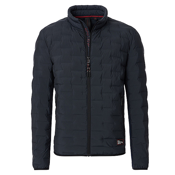CasaModa | Hybridjacke im Material-Mix | Marine