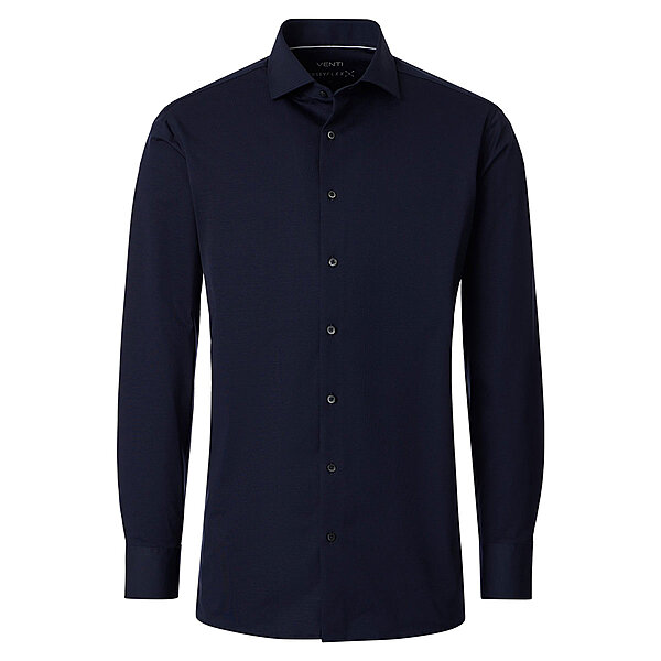 Venti | Jersey-Hemd | Kent-Kragen | Blau