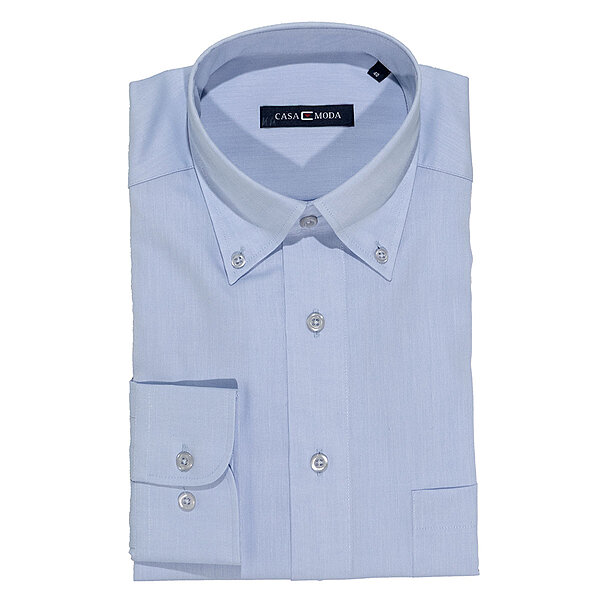 CasaModa | Oxford Hemd | Bgelfreie Baumwolle | Button-Down-Kragen | Blau