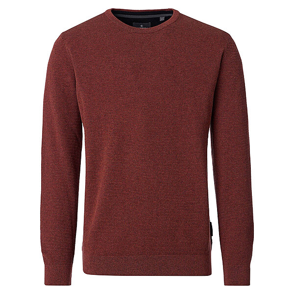 CasaModa | Rundhals-Pullover | Baumwolle Strukturstrick | Terra