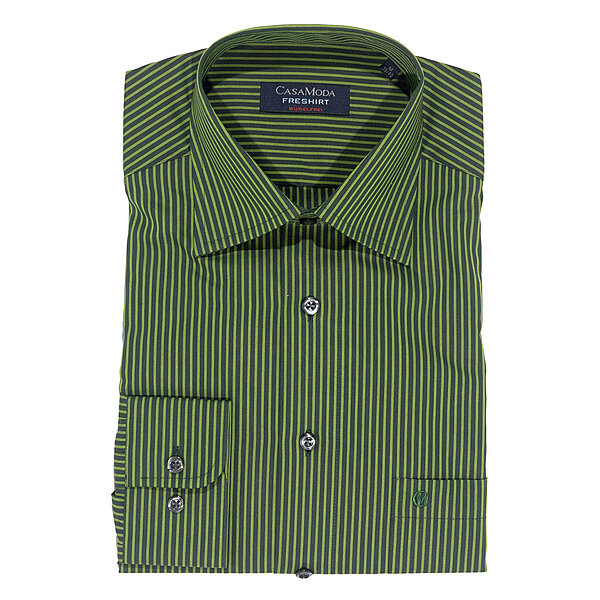 CasaModa | Semi-Dress-Hemd | Bgelfreie Baumwolle | Kent-Kragen | Grn Streifen