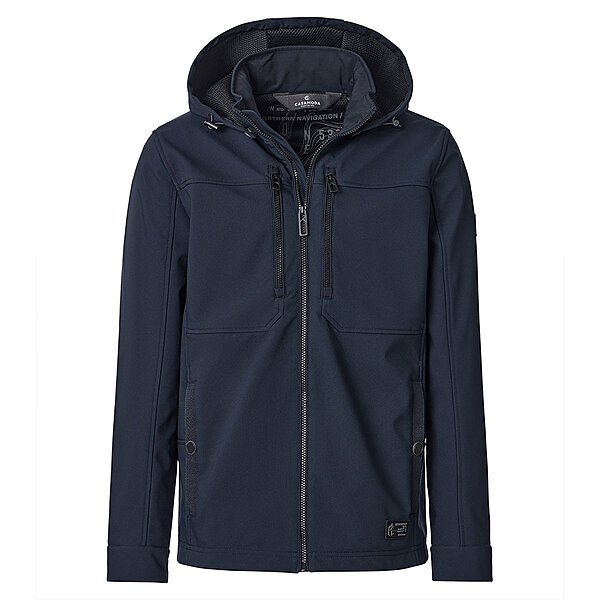 CasaModa | Softshelljacke mit Kapuze | Blau