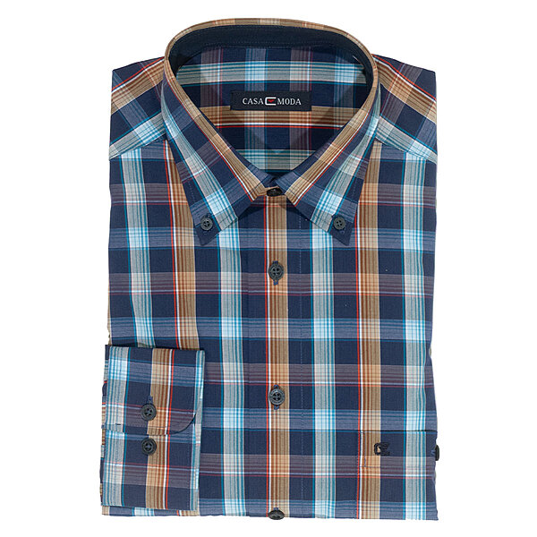 CasaModa | Sport-Hemd | Langarm | Royal Aqua