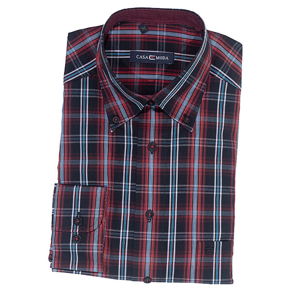 CasaModa | Sport-Hemd | Langarm | Rot-Karo
