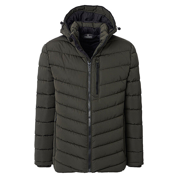 CasaModa | Stepp-Jacke mit Kapuze | Oliv
