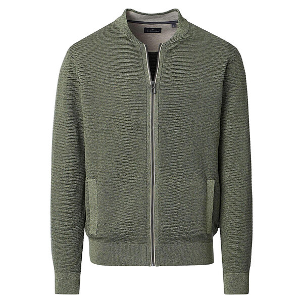 CasaModa | Strickjacke | Baumwolle Strukturstrick | Gr�n