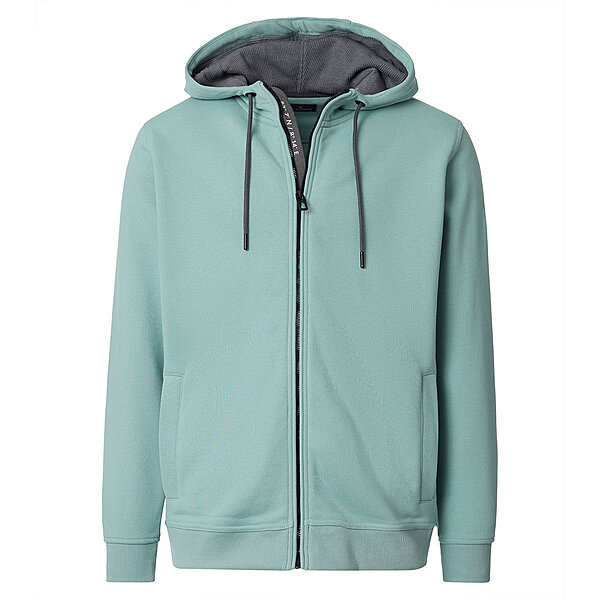 CasaModa | Sweat Jacke mit Kapuze | Elastische Baumwolle | T�rkis