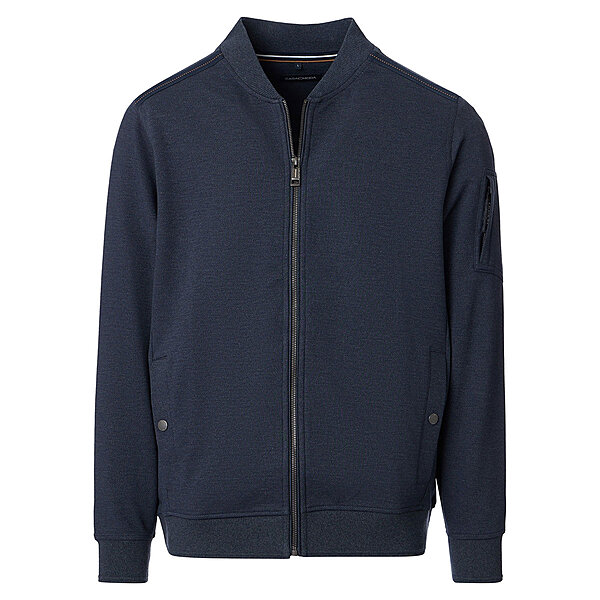 CasaModa | Sweatjacke | Hochwertige Baumwolle | Comfort Fit | Blau