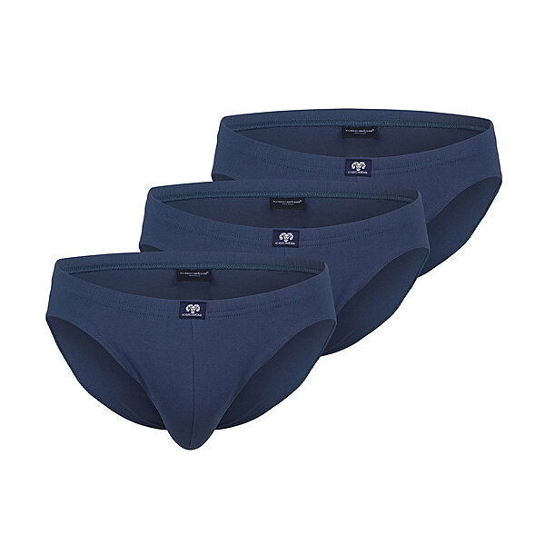 Ceceba | Sport-Slip 3er Pack | Konvex | Elastische Baumwolle | Blau
