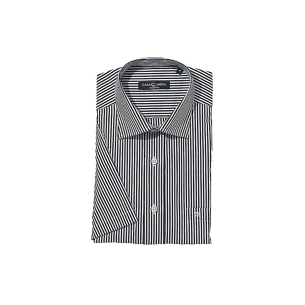 City Hemd Halbarm wei/anthrazit
