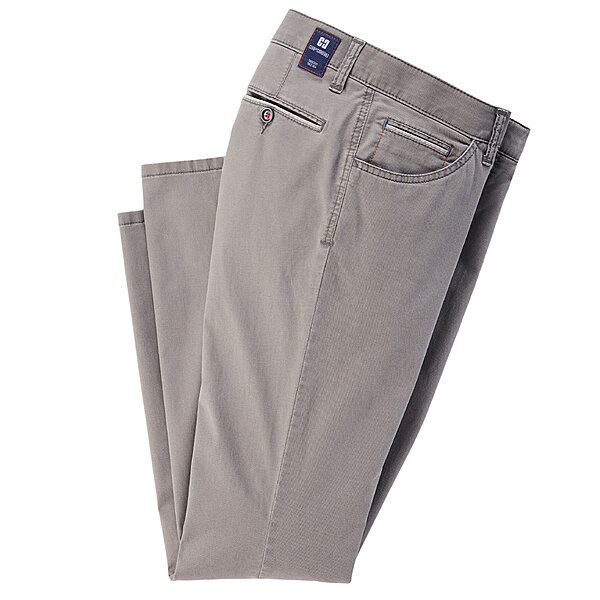 Club of Comfort | High-Stretch Baumwollhose | Swing-Pocket | Sommerleicht | Grau