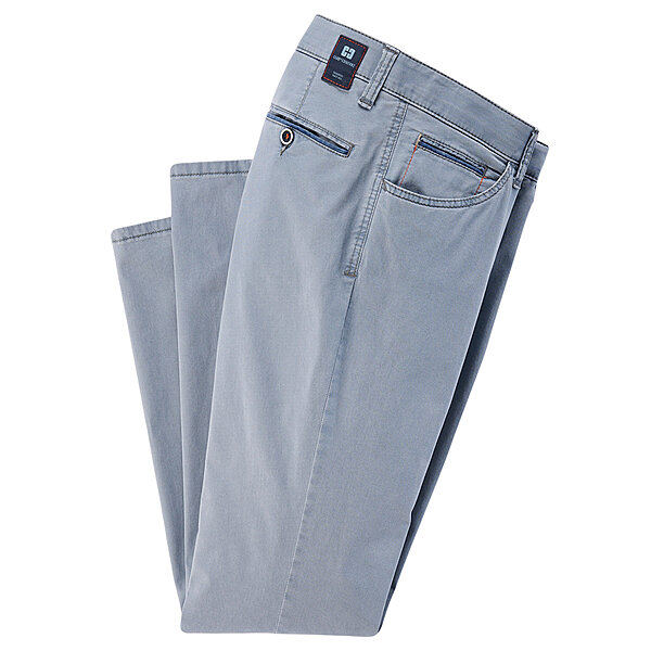 Club of Comfort | High-Stretch Baumwollhose | Swing-Pocket | Sommerleicht | Mittelblau