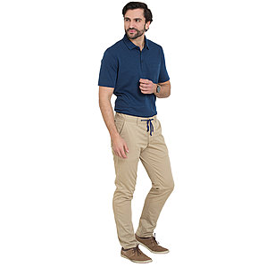 Club of Comfort | Sportive Sommer Chino | Mit Kordelzug | Farbe beige