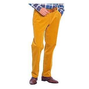 Aubi | Hose aus elastischem Genua-Cord | Mit Dehnbund | Farbe gelb