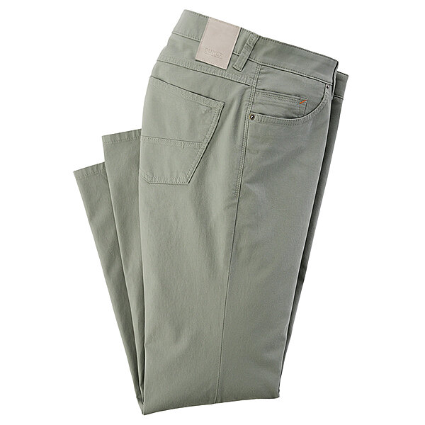 Eurex | Sommerleichte 5-Pocket-Hose | Kurze Leibhhe | Schilf