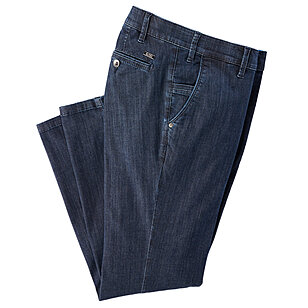 Eurex | Sommerliche Flat-Front-Jeans | Ohne Bundfalte | Dunkelblau