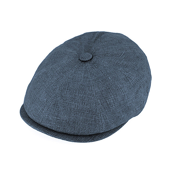 Fiebig | 8-Panel Mtze | Leinen mit UV Schutz | Jeansblau