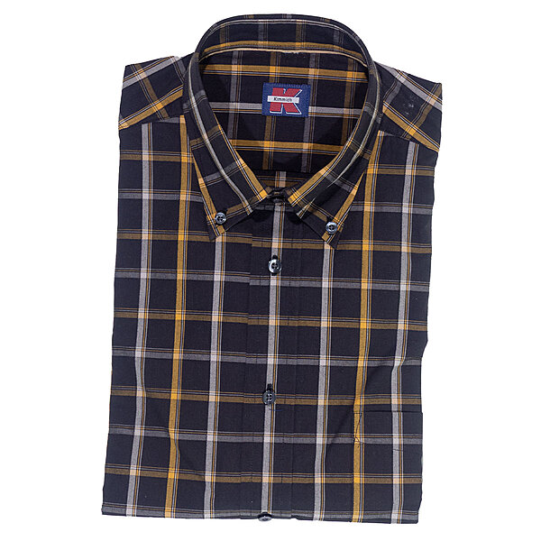 Freizeithemd | Button-down-Kragen |&nbsp;Gelb&nbsp;Schwarz&nbsp;