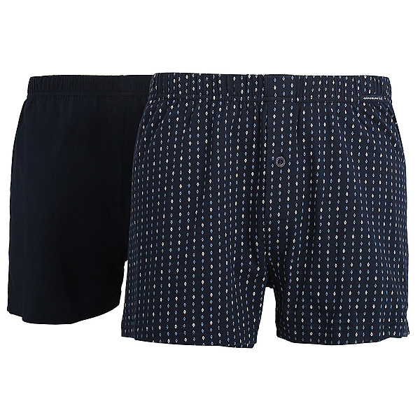 Gtzburg | Unterhosen Doppelpack | Shorts Baumwolle | 1 uni, 1 bedruckt