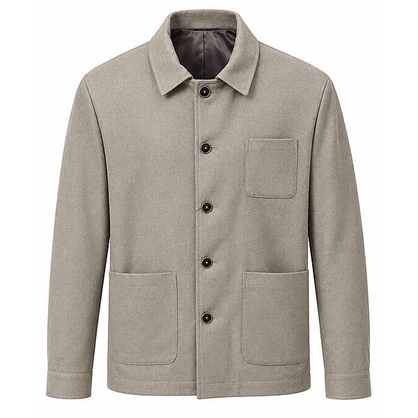 Gebr.Weis | Hemdjacke mit aufgesetzten Taschen | Sand