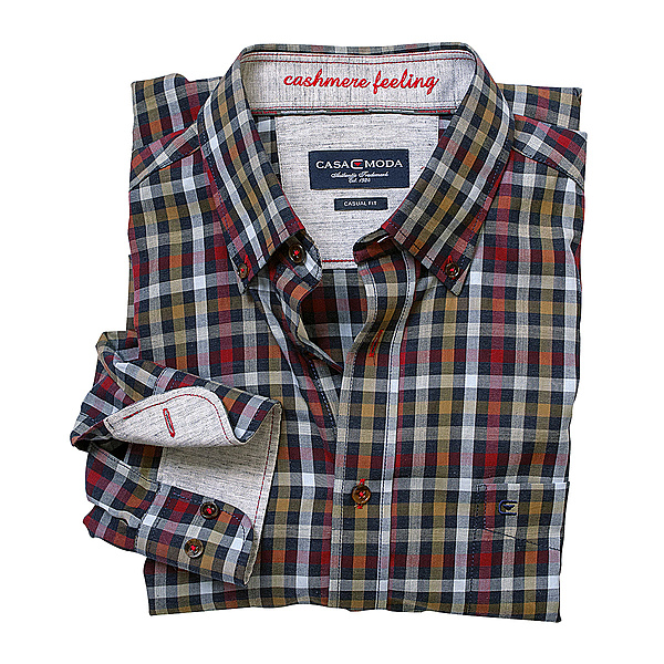 Casa  Moda | Hemd Cashmere-Feeling | Button down Kragen | Reine Baumwolle