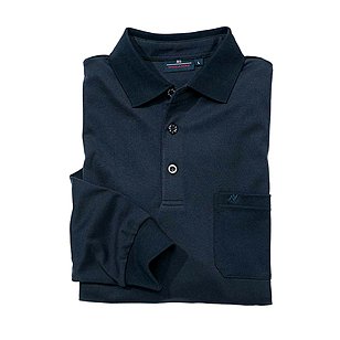 Jersey Hemd Easy-Care mit Polo-Kragen | Farbe marine