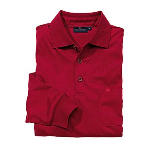 Jersey Hemd Easy-Care mit Polo-Kragen | Farbe rot
