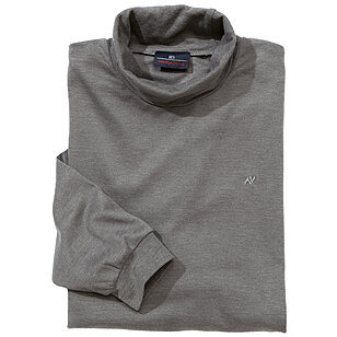 Jersey Hemd Easy-Care mit Rollkragen | Farbe grau