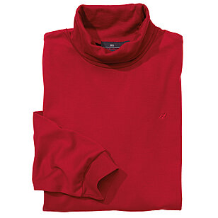 Jersey Hemd Easy-Care mit Rollkragen | Farbe rot