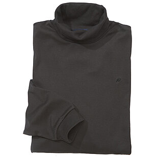 Jersey Hemd Easy-Care mit Rollkragen | Farbe schwarz