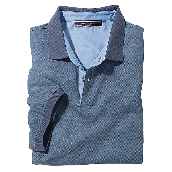 Navigazione | Modernes Polohemd | Farbe blau