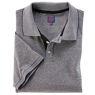 Kimmich | Polo Shirt | Elastische Baumwolle | Pflegeleicht | Grau