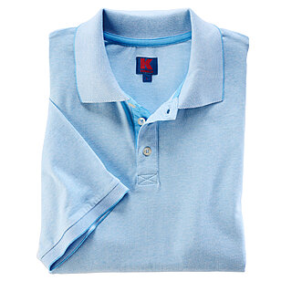 Kimmich | Polo Shirt | Elastische Baumwolle | Pflegeleicht | Hellblau