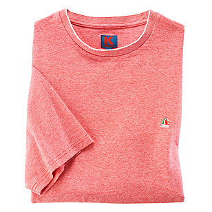 Kimmich | T-Shirt mit Rundhals | Elastische Baumwolle | Hautsympathisch und pflegeleicht | Rot
