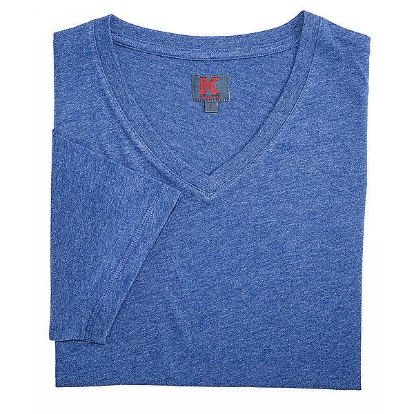 Kimmich | T-Shirt mit V-Ausschnitt | Pflegeleicht | Farbe blau