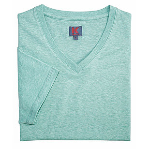 Kimmich | T-Shirt mit V-Ausschnitt | Pflegeleicht | Farbe grün