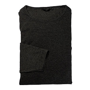 Kitaro | Langarm T-Shirt | Reine Baumwolle | Farbe anthrazit