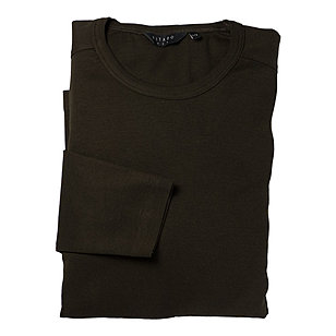 Kitaro | Langarm T-Shirt | Reine Baumwolle | Farbe espresso