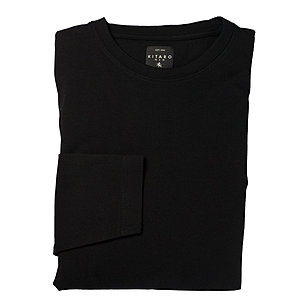   Kitaro | Langarm T-Shirt | Reine Baumwolle | Farbe schwarz