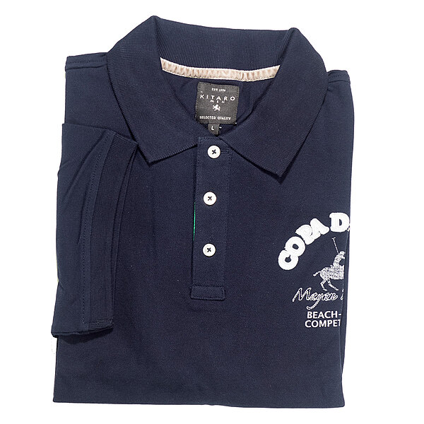 Kitaro | Uni-Polo-Shirt | Mit Knopfleiste | Marine