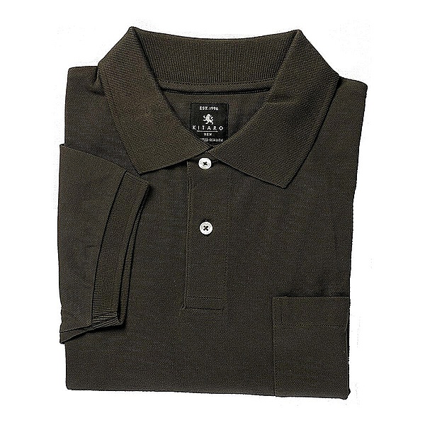 Kurzarm Polo Piqué | Farbe anthrazit | Mit extra langem Rumpf