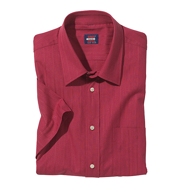 Kurzarmhemd | Uni-Sportiv | Kent-Kragen | Baumwolle | Rot