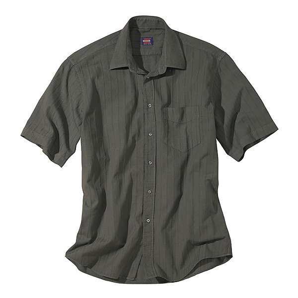 Kurzarmhemd | Uni-Sportiv | Kent-Kragen | Baumwolle | Schlamm