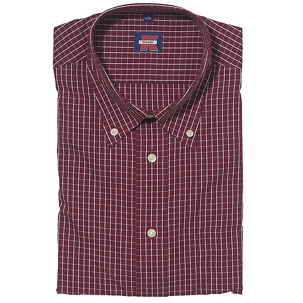 Langarmhemd | Reine Baumwolle bgelfrei | Button down Kragen | Bordeaux