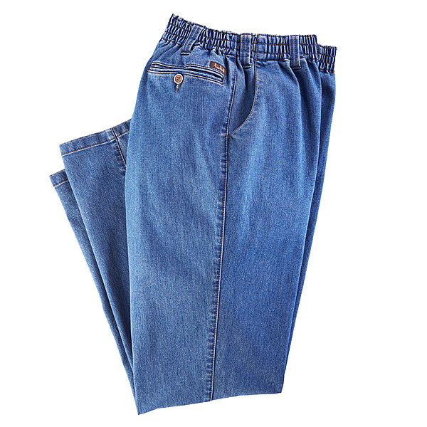 Luigi Morini | Bequeme Jeans-Schlupfhose | Jeansblau