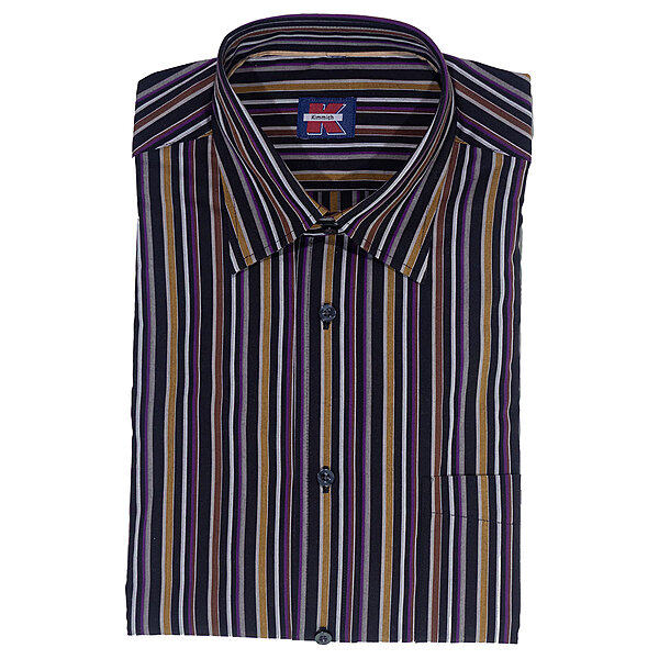 M�nnerhemd | Reine Baumwolle | Kent-Kragen | Schwarz Multicolour