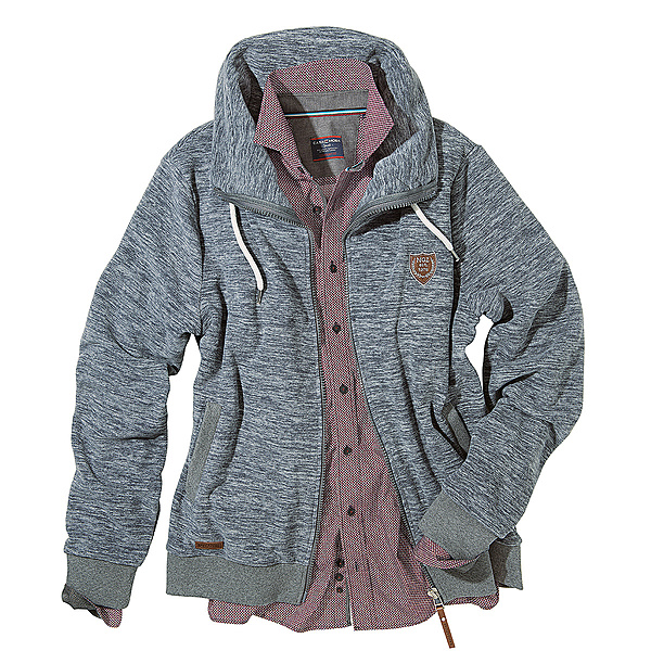   Navigazione | Fleece-Jacke | Bgelfrei | Grau Melange