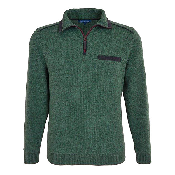 Navigazione | Pflegeleichtes Sweat-Shirt | Troyer-Kragen | Mit Brusttasche | Grn